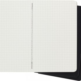 Zestaw 3 zeszytów moleskine cahier journals l (13x21cm) w kratkę, 80 strony, czarny