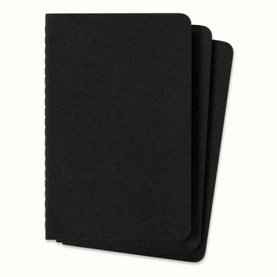 Zestaw 3 zeszytów moleskine cahier journals p (9x14cm) gładki, 64 strony, czarny