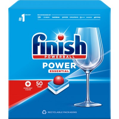 Tabletki do zmywarki finish power essential, 50szt., fresh