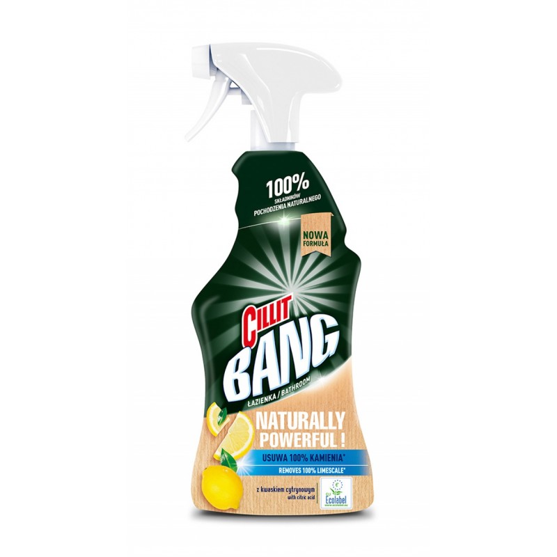 Spray do łazienki cillit bang naturally, z kwaskiem cytrynowym, 750 ml