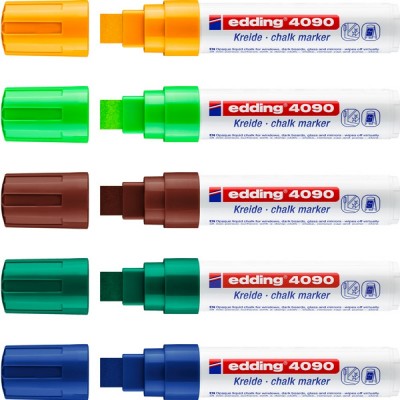 Marker kredowy e-4090 edding, 4-15 mm, pudełko, 5 szt., mix kolorów