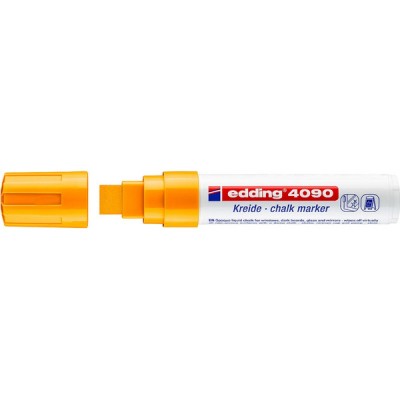 Marker kredowy e-4090 edding, 4-15 mm, pomarańczowy neonowy - 5 szt