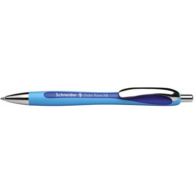 Długopis automatyczny schneider slider rave, xb, zawieszka, niebieski