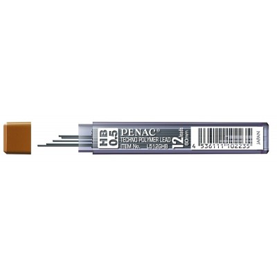 Grafity do ołówków penac 0,5mm, hb, zawieszka, 12 szt.