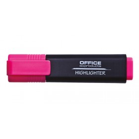 Zakreślacz fluorescencyjny office products, 1-5mm (linia), zawieszka, różowy