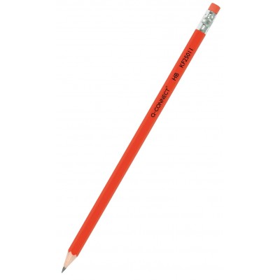 Ołówek drewniany z gumką q-connect hb, lakierowany, zawieszka