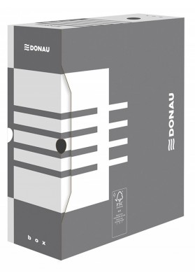 Pudło archiwizacyjne DONAU, karton, A4/120mm, szare