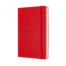Notes moleskine classic l (13x21 cm), w linie, twarda oprawa, scarlet red, 400 stron, czerwony
