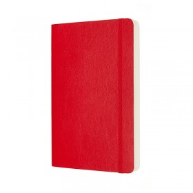Notes moleskine classic l (13x21 cm), gładki, miękka oprawa, scarlet red, 400 stron, czerwony