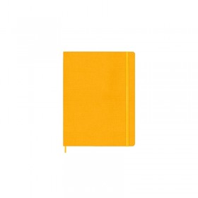 Notes moleskine classic xl (19x25 cm), linie, twarda, orange yellow, 192 strony, pomarańczowy