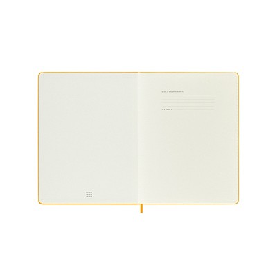 Notes moleskine classic xl (19x25 cm), linie, twarda, orange yellow, 192 strony, pomarańczowy
