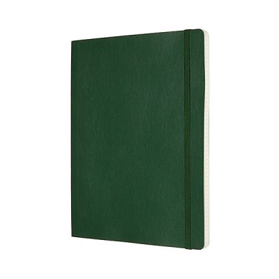 Notes moleskine classic xl (19x25cm), w kratkę, miękka oprawa, myrtle green, 192 strony, zielony