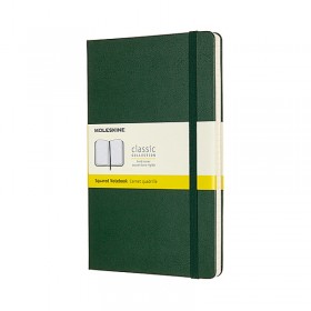 Notes moleskine classic l (13x21cm), w kratkę, twarda oprawa, myrtle green, 240 stron, zielony