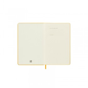 Notes moleskine classic l (13x21cm), w linie, twarda oprawa, orange yellow, 240 stron, pomarańczowy