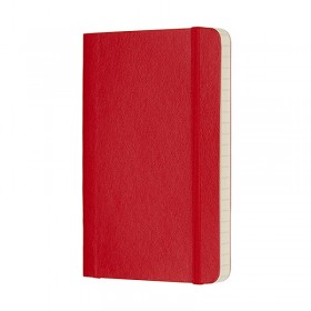 Notes moleskine classic p (9x14cm), w linie, miękka oprawa, 192 strony, czerwony