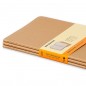 Zestaw 3 zeszytów moleskine cahier journals l (13x21cm), w linie, 80 stron, piaskowy