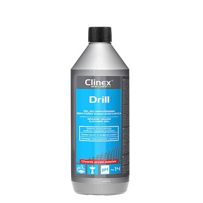 Żel clinex drill 1l, do udrażniania odpływów kanalizacyjnych