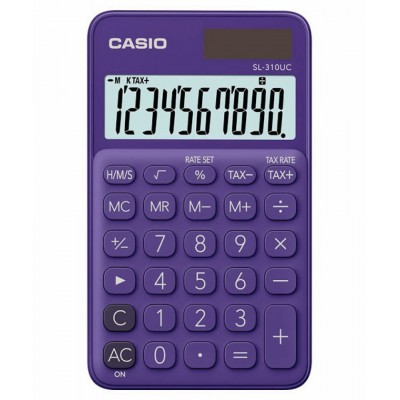 Kalkulator kieszonkowy casio sl-310uc-pl-s, 10-cyfrowy, 70x118mm, fiolet