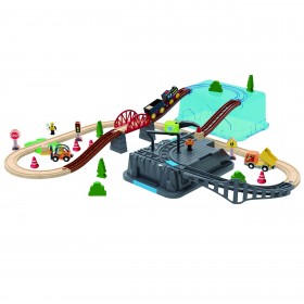 Tooky toy drewniany zestaw konstrukcyjny kolejka pociąg 58el.