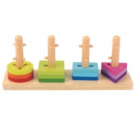Tooky toy sorter kształtów z kolorowymi blokami