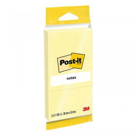 Bloczki samoprzylepne post-it® (6810), 38x51mm, 3x100 kart., żółte