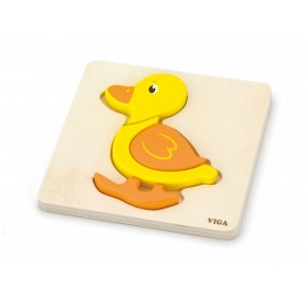 Viga pierwsze drewniane puzzle maluszka kaczka