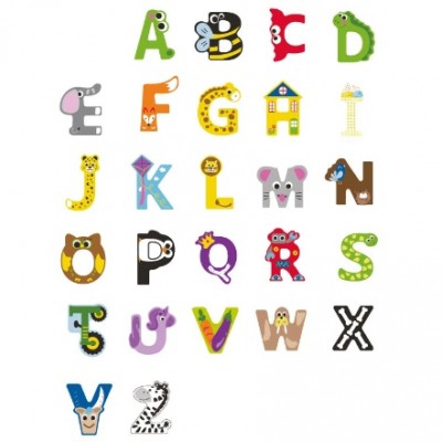 Classic world drewniany alfabet zestaw literek 26 szt.