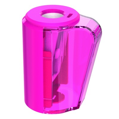 Temperówka plastikowa keyroad cup-sharpy, pojedyncza, z pojemnikiem, pudełko, mix kolorów - 24 szt
