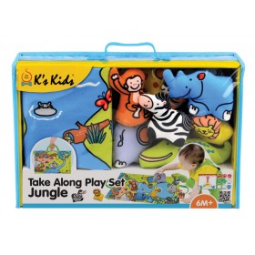 Mata edukacyjna z zabawkami - dżungla