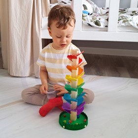 Tooky toy drewniana kolorowa wieża wirująca dla dzieci