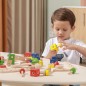 Drewniany zestaw konstrukcyjny viga toys 53 elementy w skrzynce montessori