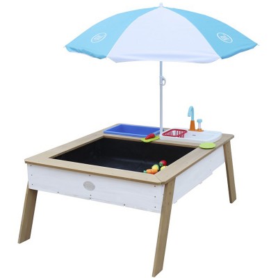 Axi stół ze zlewozmywakiem linda z pojemnikami na piasek/wodę z parasolem