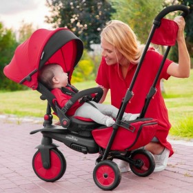 Składany rowerek dziecięcy / wózek smart trike 7w1 str­™7 - czerwony