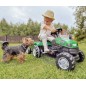 Woopie traktor na pedały farmer gotrac maxi z przyczepą ciche koła