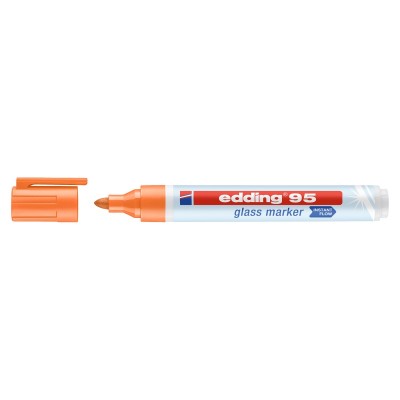 Marker do powierzchni szklanych e-95 edding, 1,5-3 mm, pomarańczowy - 10 szt
