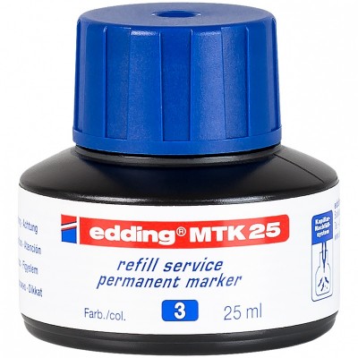 Tusz do uzupełniania markerów permanentnych e-mtk 25 edding, niebieski