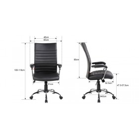 Fotel biurowy office products ibiza, czarny