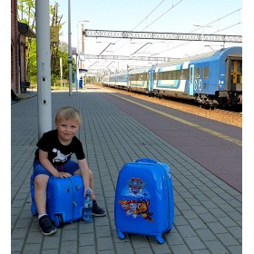 Jeżdżąca walizka podróżna - psi patrol - niebieska mała
