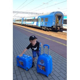 Jeżdżąca walizka podróżna - psi patrol - niebieska mała