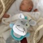 Woopie baby interaktywny pluszak przytulanka dla niemowląt światło dźwięk osiołek usypiacz