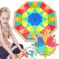 Tooky toy  puzzle ośmiokątne drewniana mozaika edukacyjna (73el.)