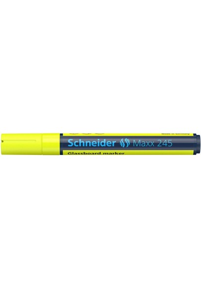 Marker do szklanych tablic schneider maxx 245, 2-3mm, żółty