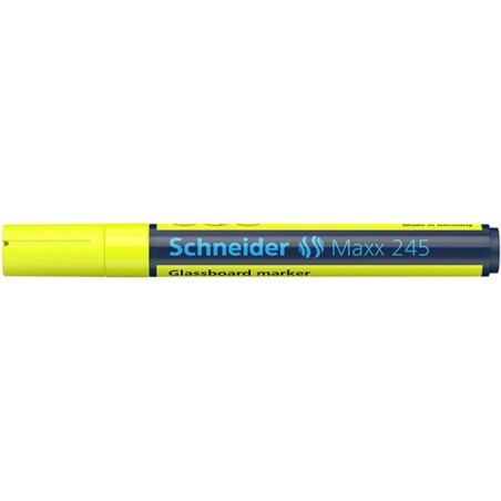 Marker do szklanych tablic schneider maxx 245, 2-3mm, żółty