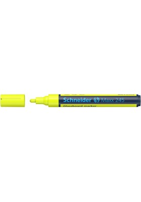 Marker do szklanych tablic SCHNEIDER Maxx 245, 2-3mm, żółty