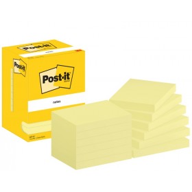 Karteczki samoprzylepne post-it® (657), 102x76mm, 12x100 kart., żółte