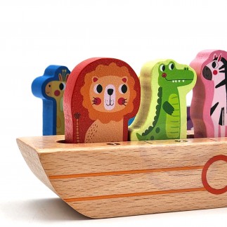 Tooky toy drewniana arka noego + książeczka z zagadkami