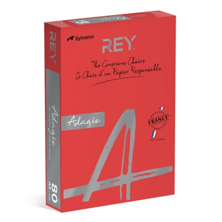 Papier ksero rey adagio, a4, 80gsm, 22 czerwony intense intense *ryada080x429 r200, 500 ark. - 5 szt