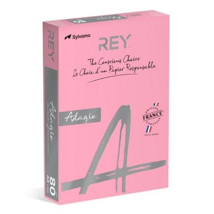 Papier ksero rey adagio, a4, 80gsm, 05 różowy pastel *ryada080x422 r200, 500 ark.
