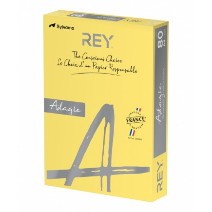 Papier ksero rey adagio, a4, 80gsm, 58 żółty cytrynowy intense *ryada080x411 r100 - 5 szt