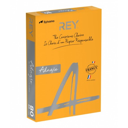 Papier ksero rey adagio, a4, 80gsm, 70 pomarańczowy intense *ryada080x415 r100 - 5 szt